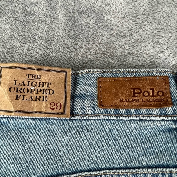 NWT Polo Ralph Lauren Laight Cropped Flare Jean Blue Size 29 - Picture 9 of 13